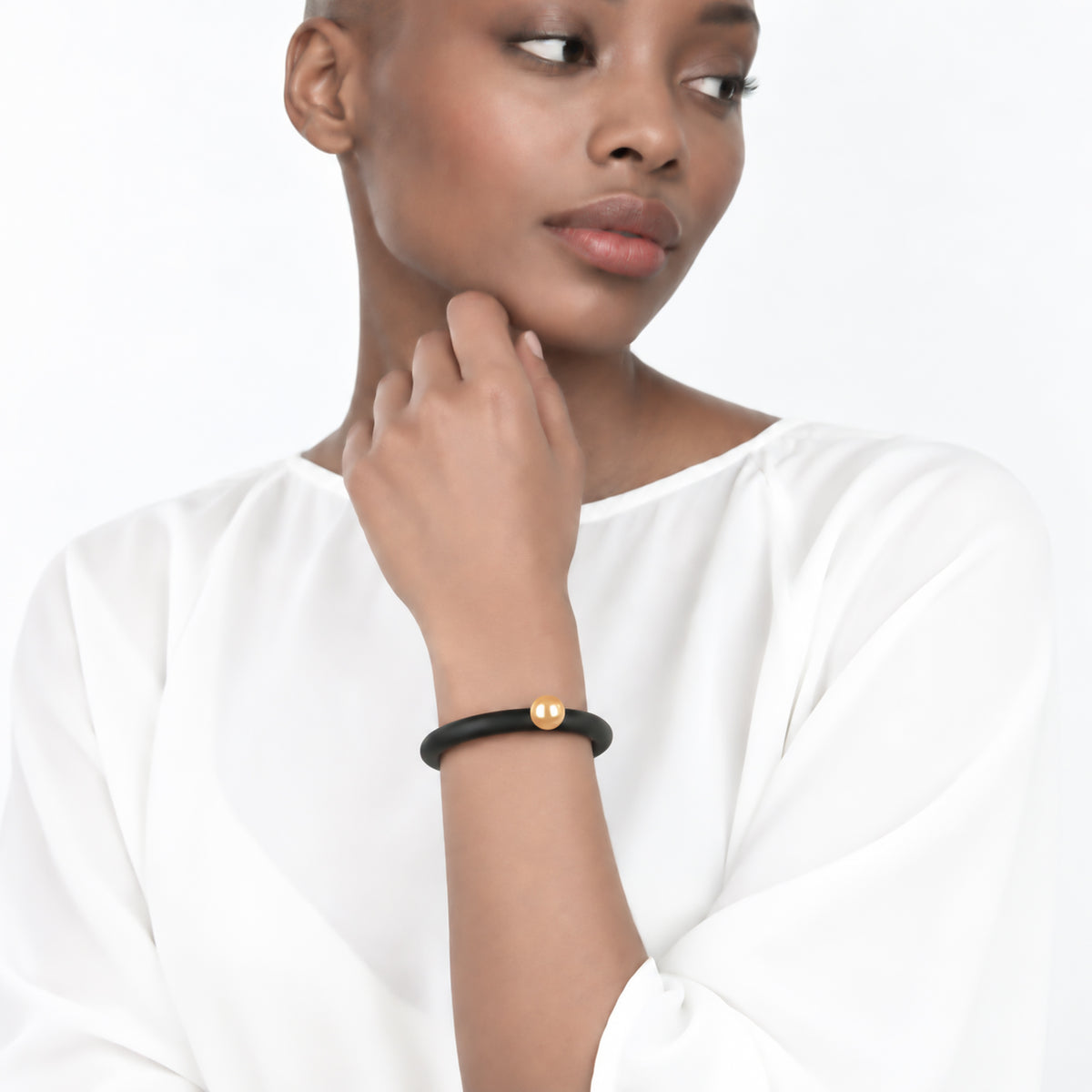 Bracciale BILICO - nero / perla oro