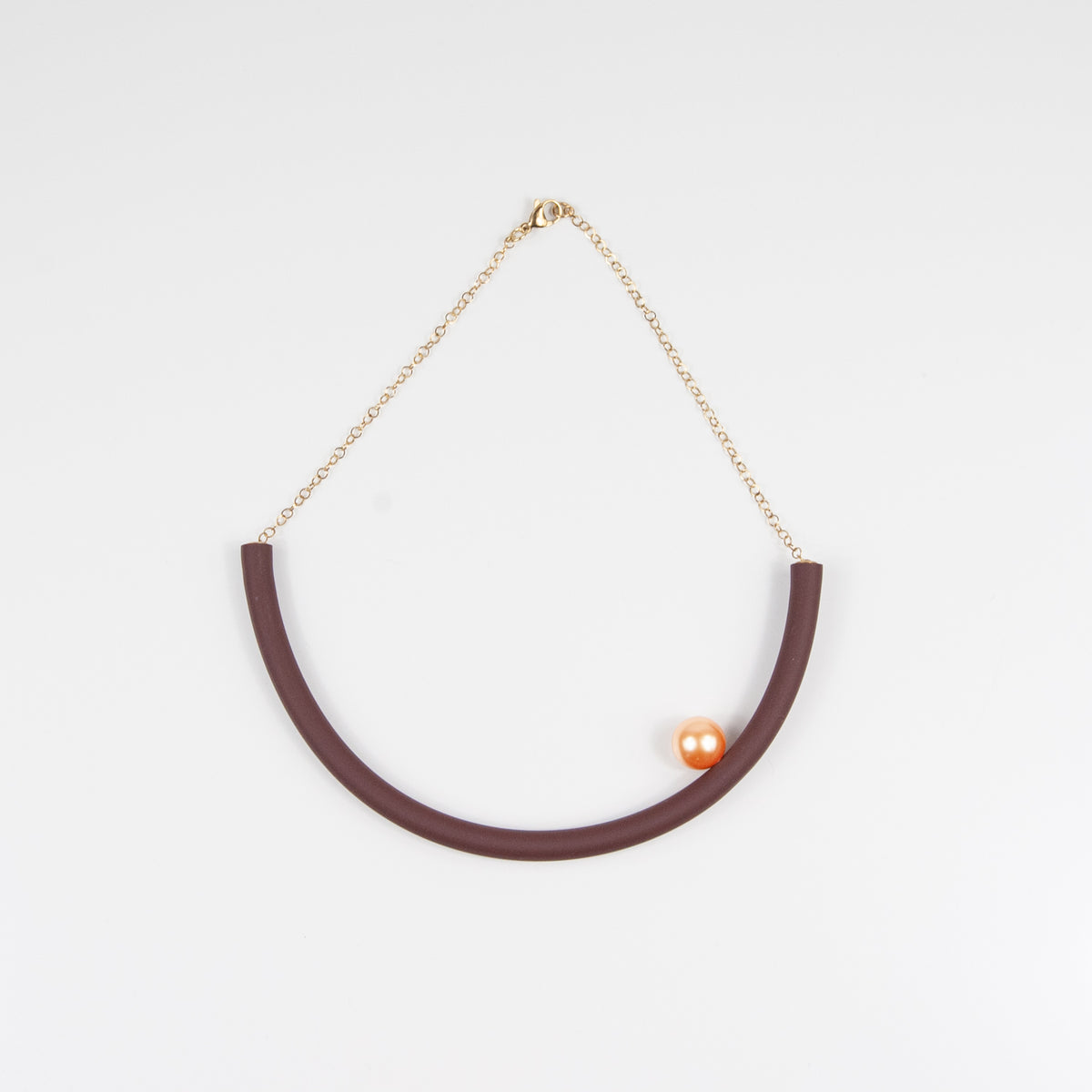 Girocollo BILICO - marrone / perla oro