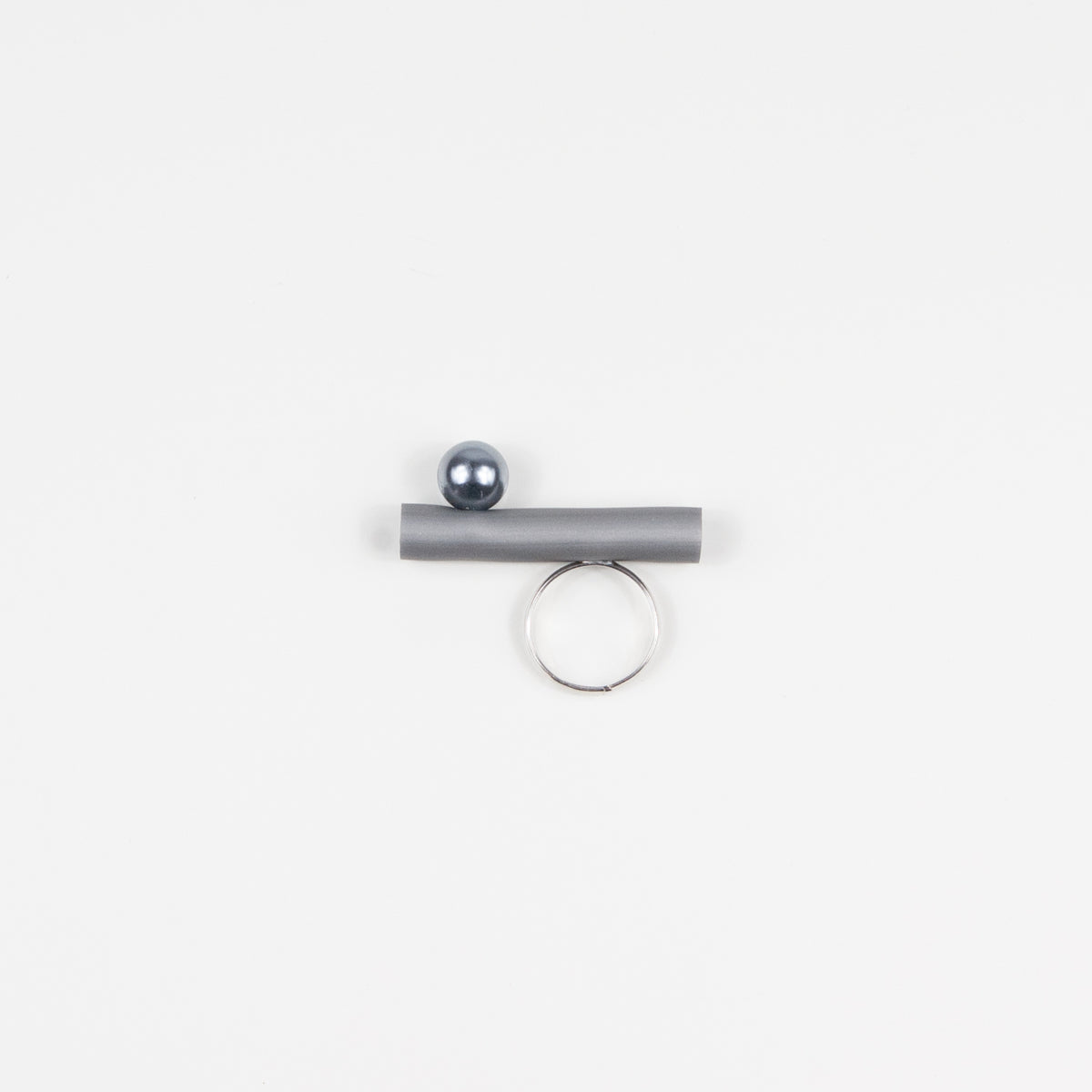 Anello BILICO - grigio / perla argento