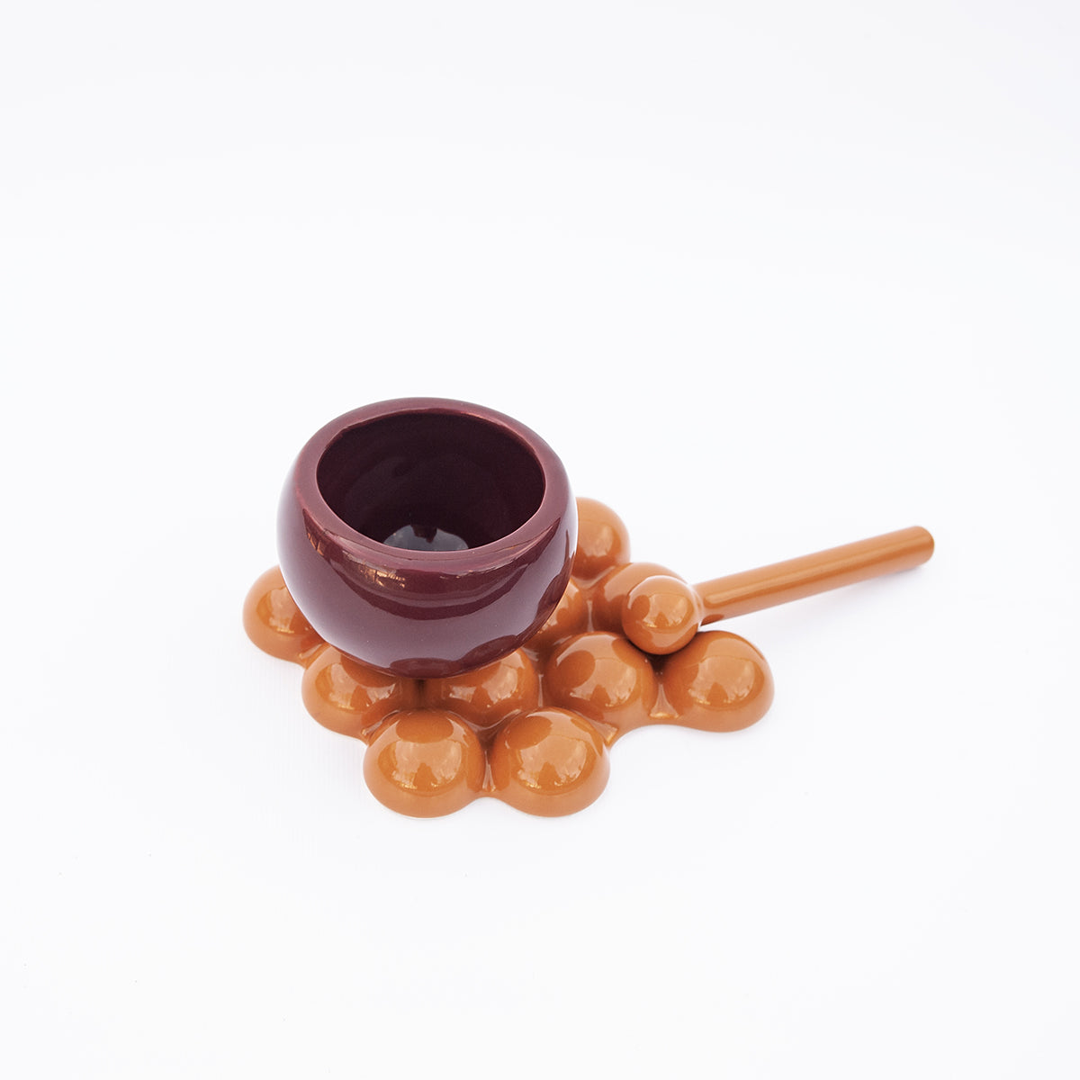 COFFEE BALL - bordeaux/orange