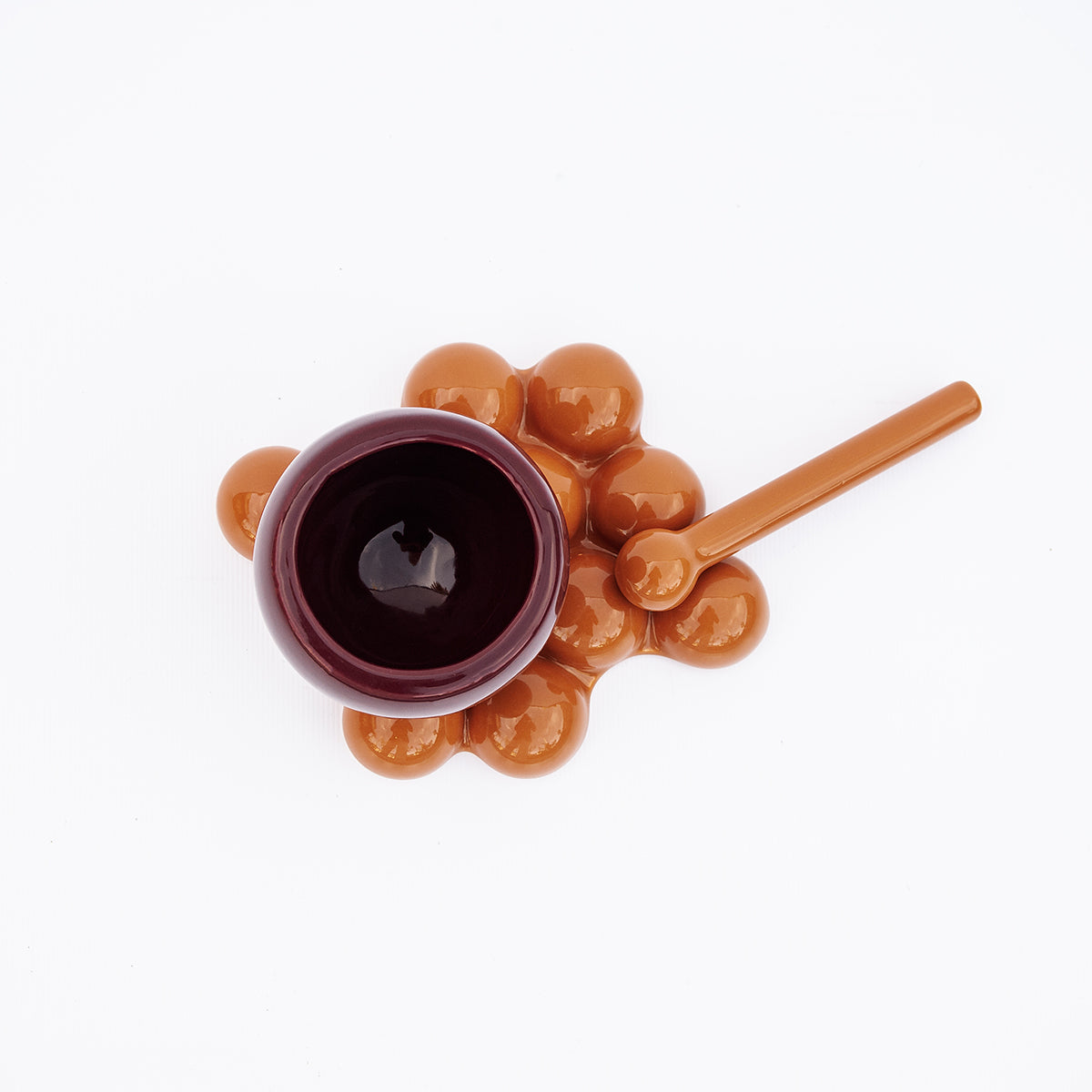 COFFEE BALL - bordeaux/orange