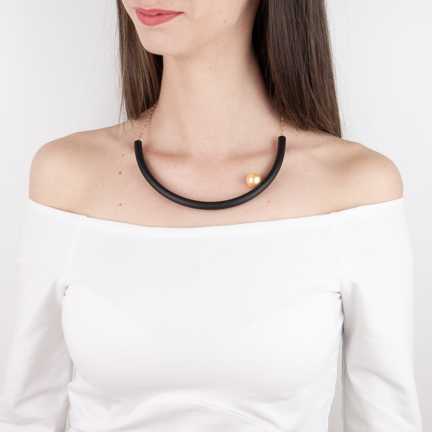 BILICO choker - black / gold pearl