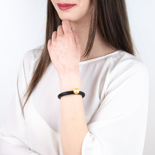 Bracciale BILICO - nero / perla oro