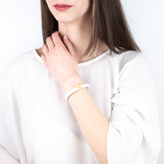 Bracciale BILICO - bianco / perla oro