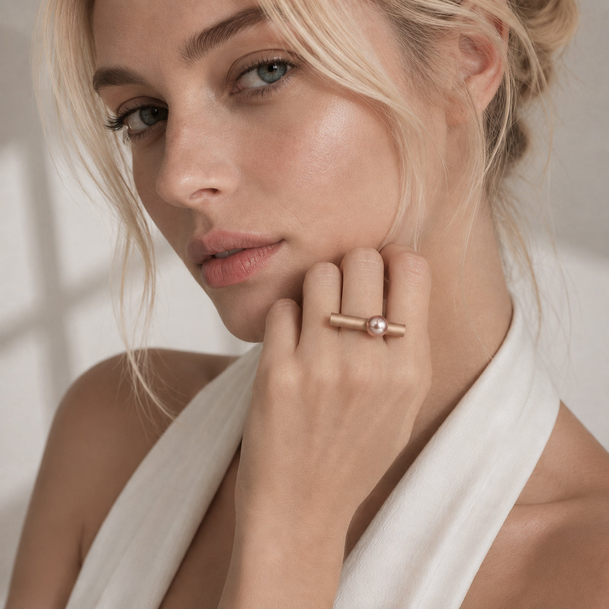 Anello BILICO - dorato / perla golden beige 