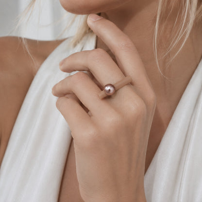 Anello BILICO - dorato / perla golden beige 