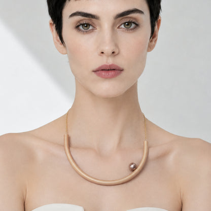 Girocollo BILICO - dorato / perla golden beige 
