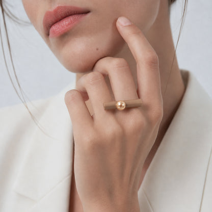 Anello BILICO - dorato / perla oro
