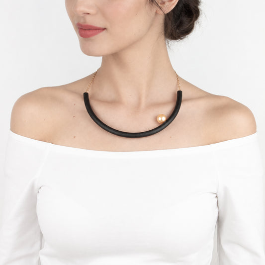 BILICO choker - black / gold pearl