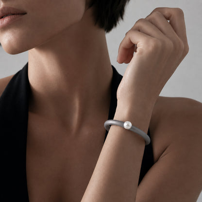 Bracciale BILICO - grigio / perla bianca
