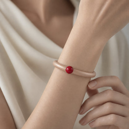 Bracciale BILICO - dorato / perla rossa