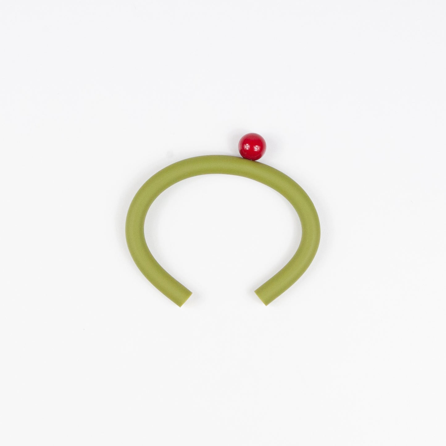 Bracciale BILICO - verde / perla rossa