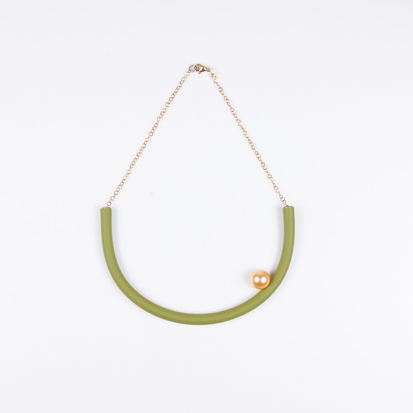 Girocollo BILICO - verde / perla oro