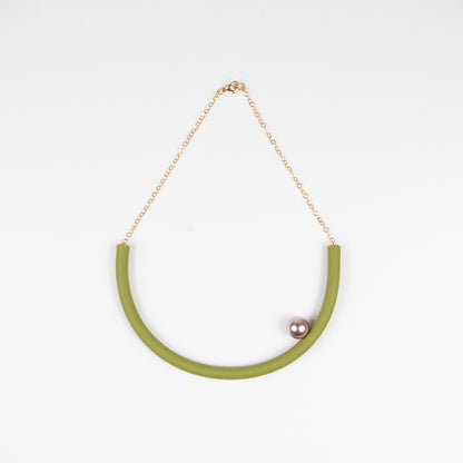 Girocollo BILICO - verde / perla golden beige 