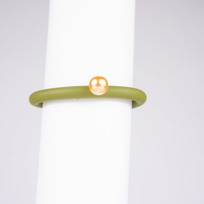 BILICO bracelet - green / gold pearl