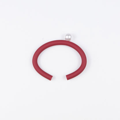 Bracciale BILICO - rosso / perla bianca