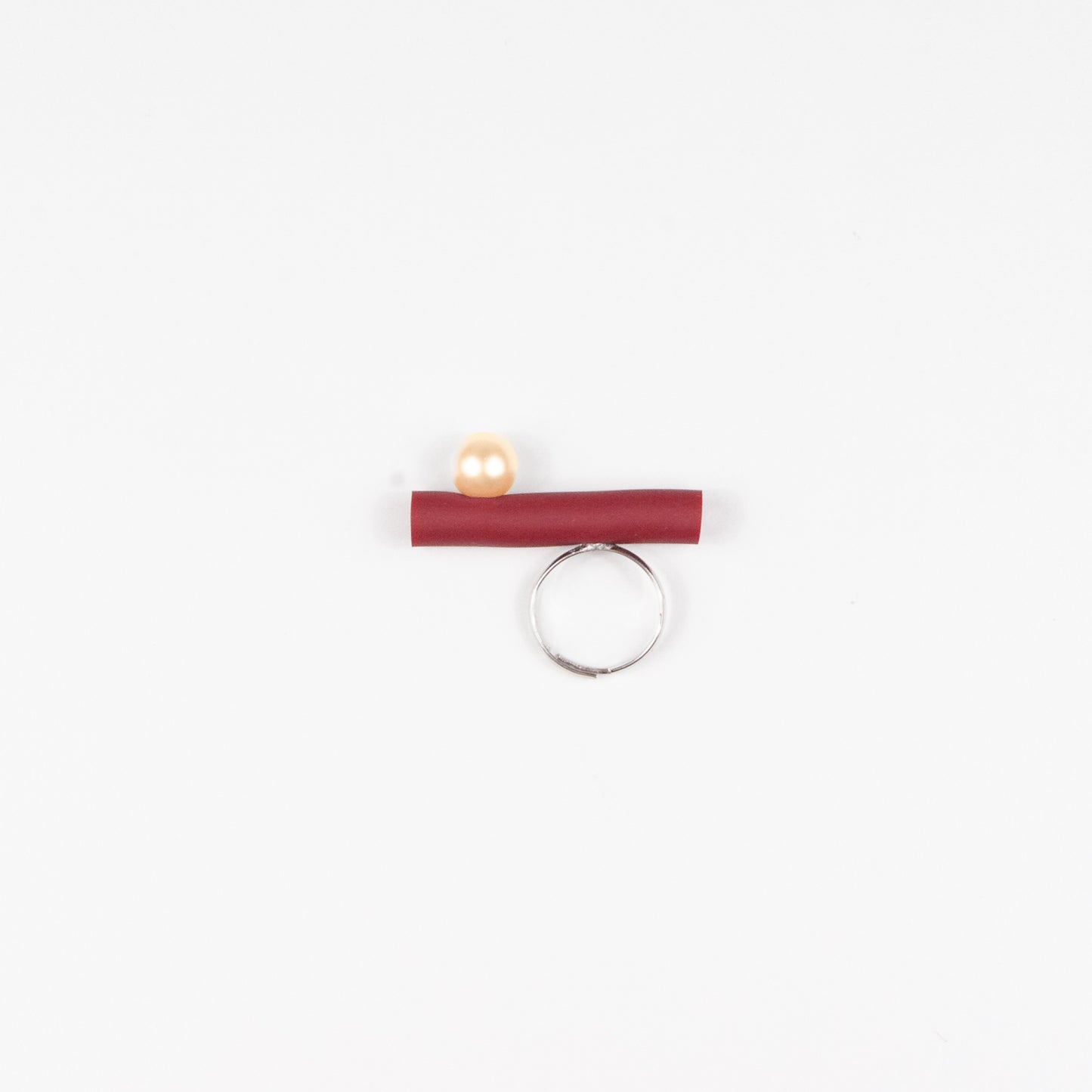 BILICO ring - red / gold pearl