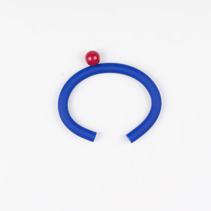 Bracciale BILICO - blu inchiostro / perla rossa
