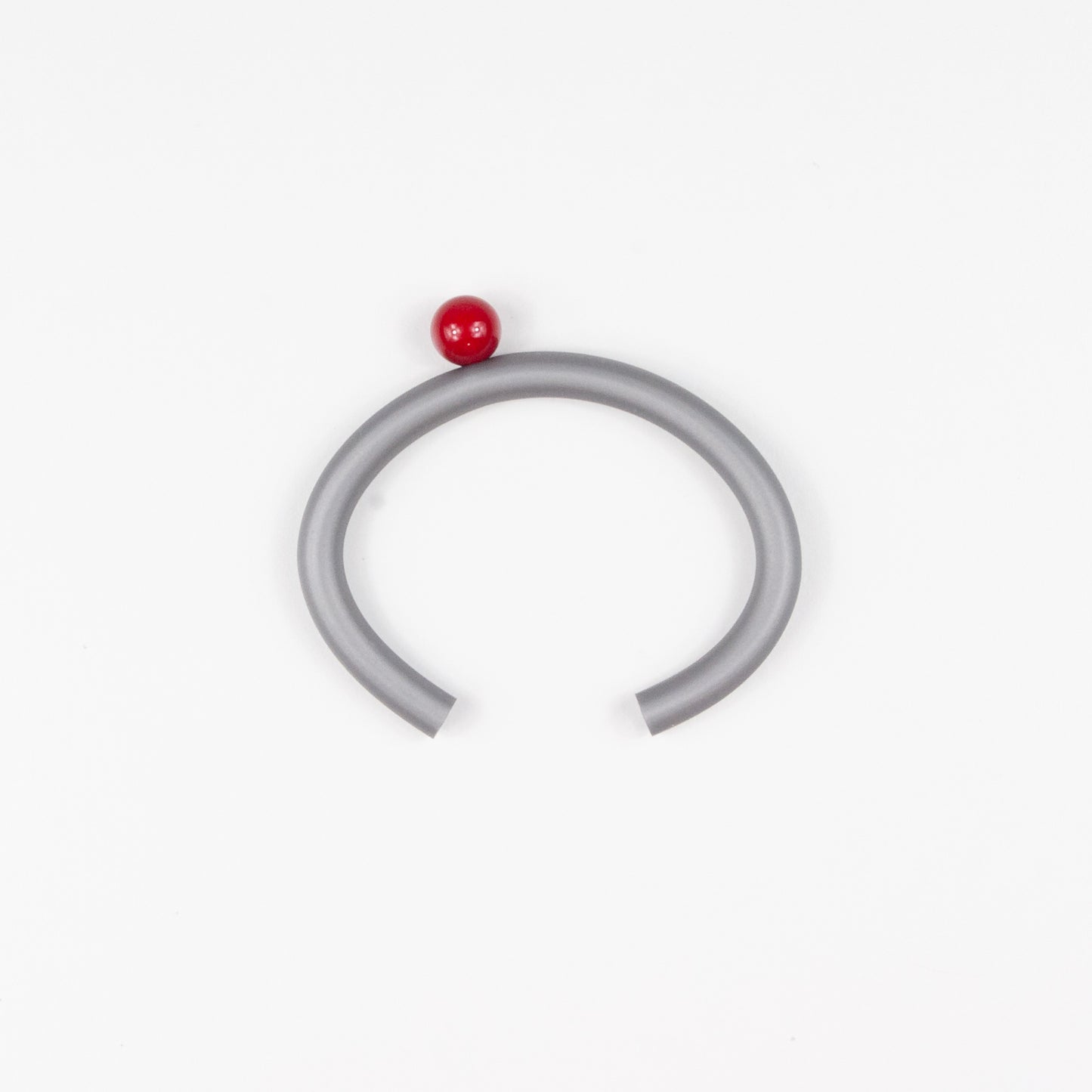 Bracciale BILICO - grigio / perla rossa
