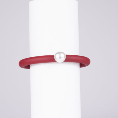 Bracciale BILICO - rosso / perla bianca
