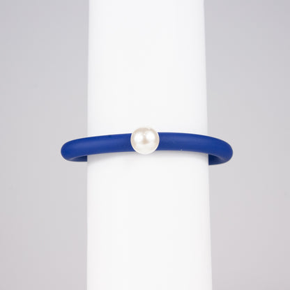 Bracciale BILICO - blu inchiostro / perla bianca