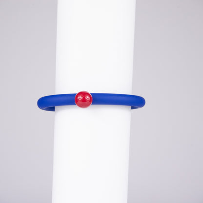 Bracciale BILICO - blu inchiostro / perla rossa