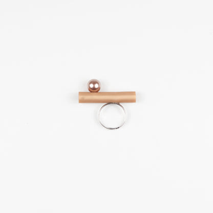 Anello BILICO - dorato / perla golden beige 
