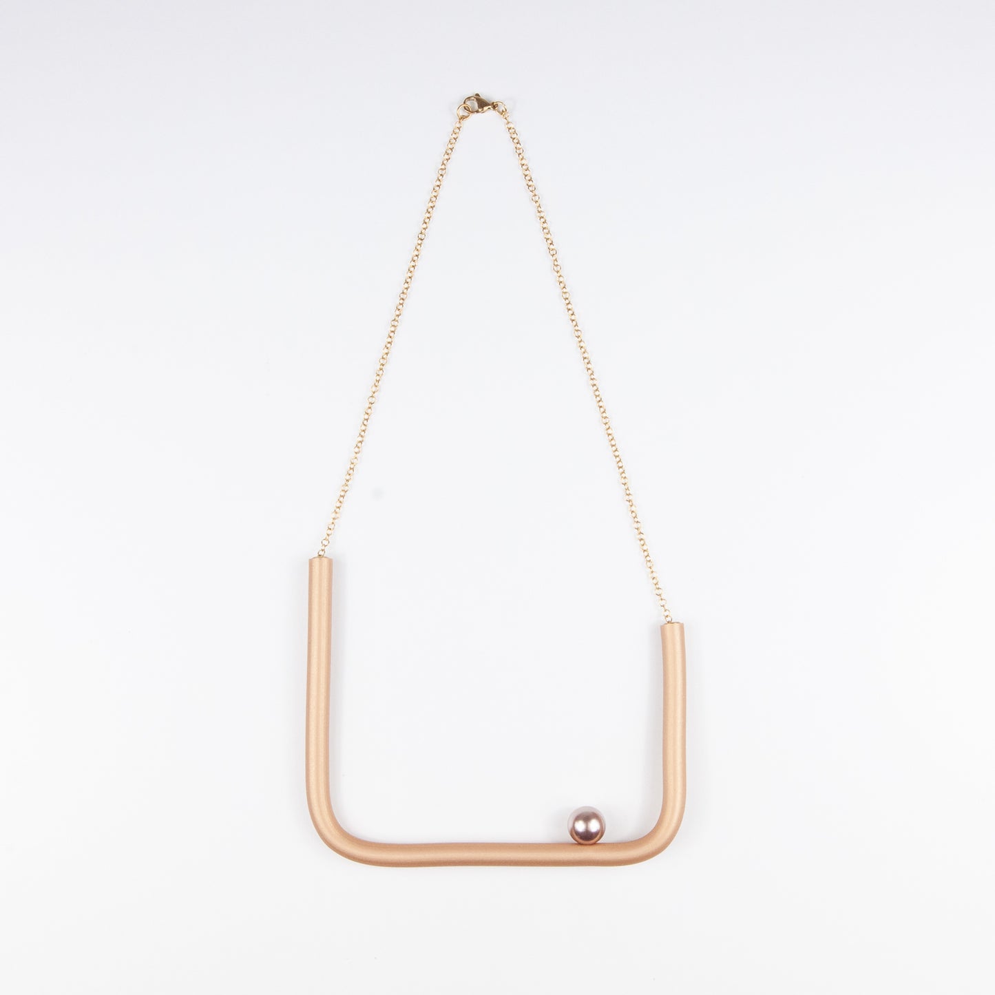 Collana quadrata BILICO - dorato / perla golden beige 
