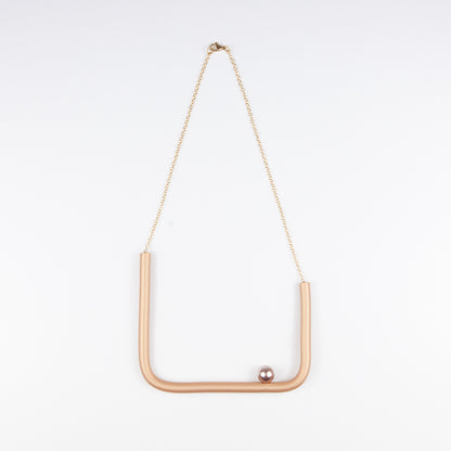 Collana quadra BILICO - dorato / perla golden beige 