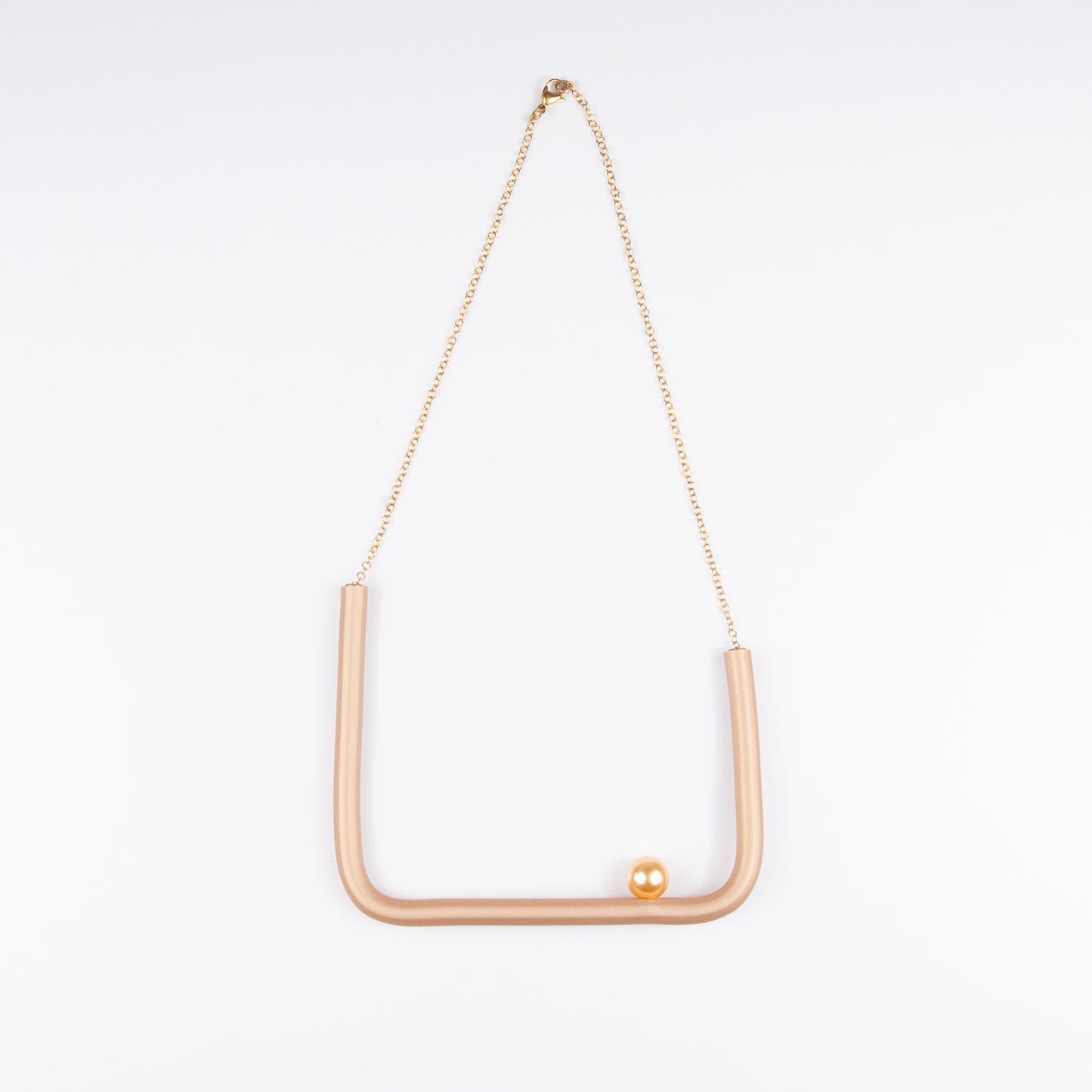 Collana quadrata BILICO - dorato / perla oro