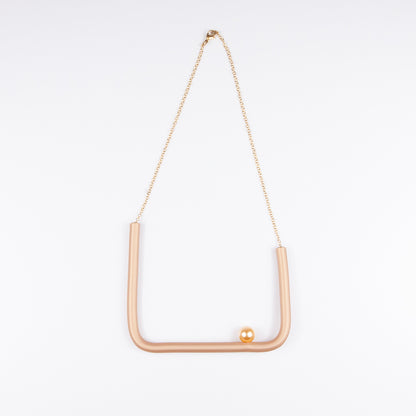 BILICO square necklace - gold / gold pearl