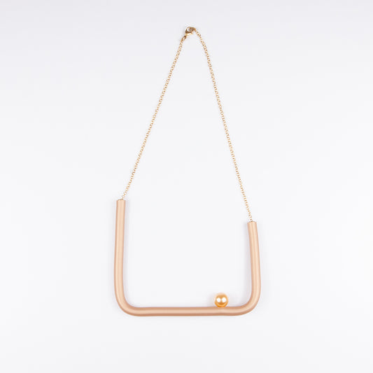 BILICO square necklace - gold / gold pearl