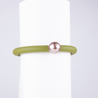 Bracciale BILICO - verde / perla caramello