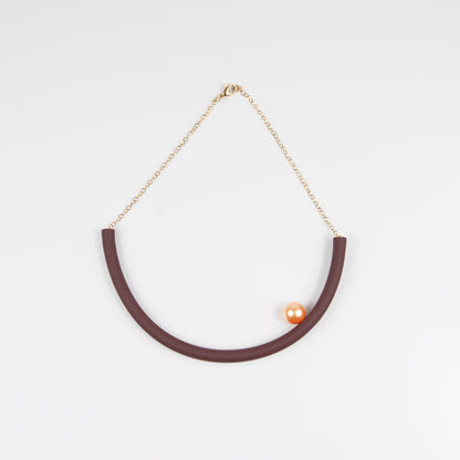 Girocollo BILICO - marrone / perla oro