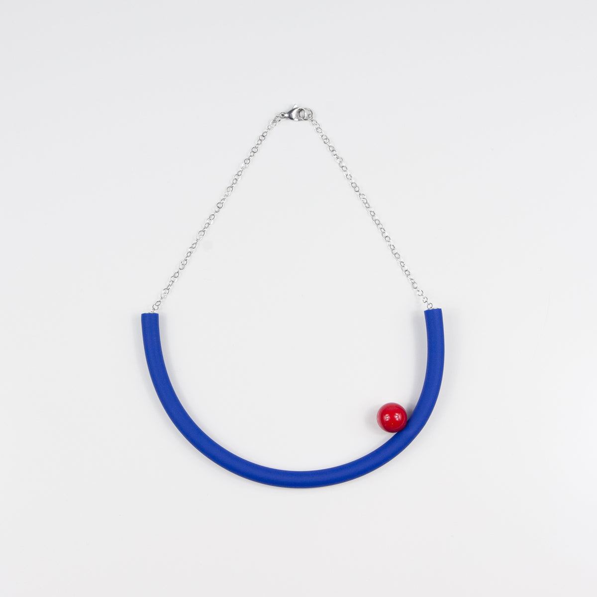Girocollo BILICO - blu inchiostro / perla rossa