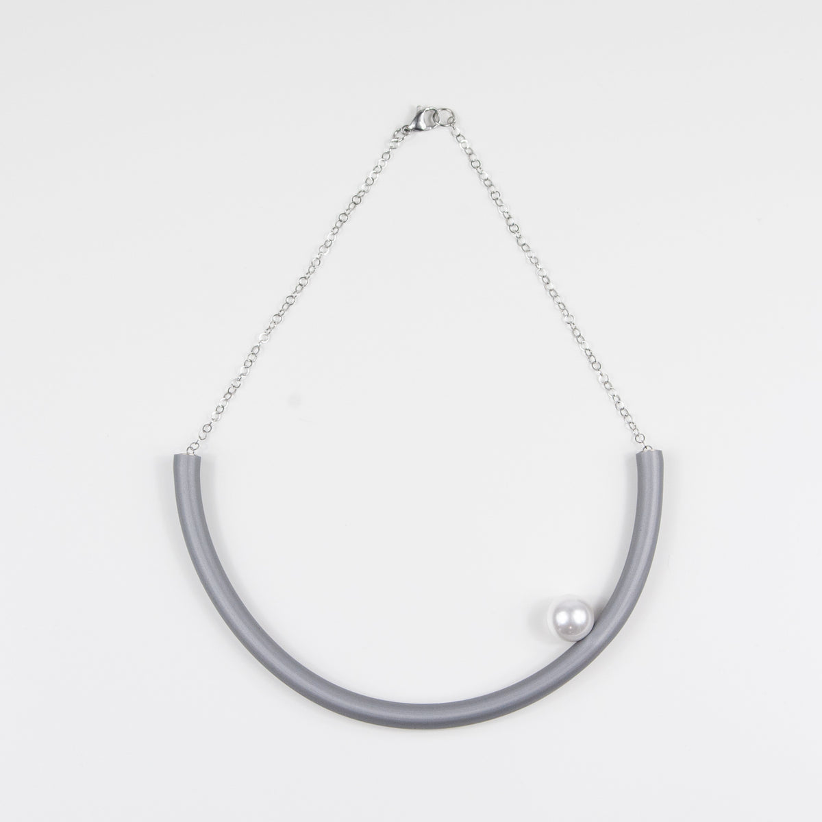 Girocollo BILICO - grigio / perla bianca