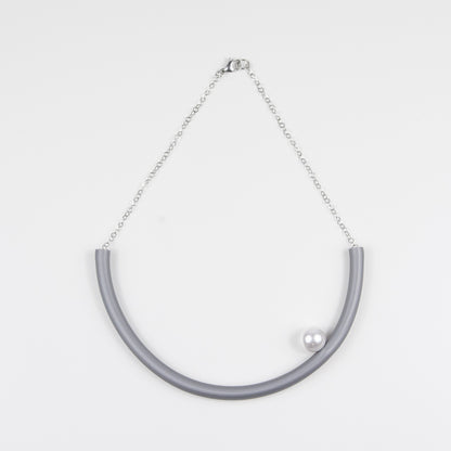 Girocollo BILICO - grigio / perla bianca