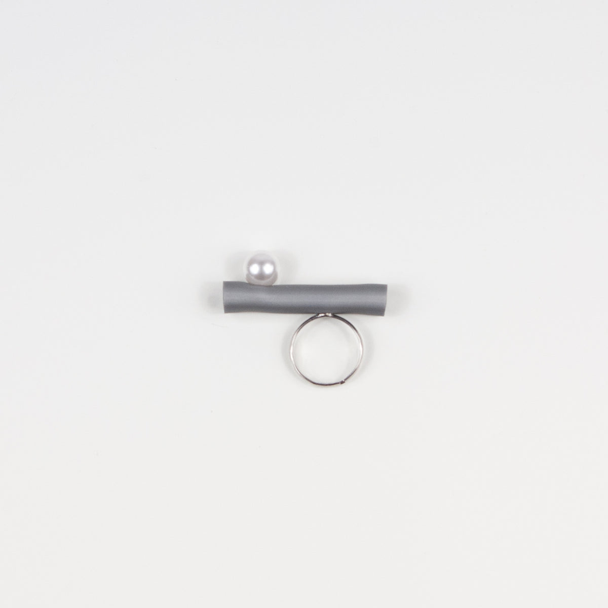 Anello BILICO -  grigio / perla bianca