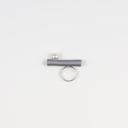 Anello BILICO -  grigio / perla bianca