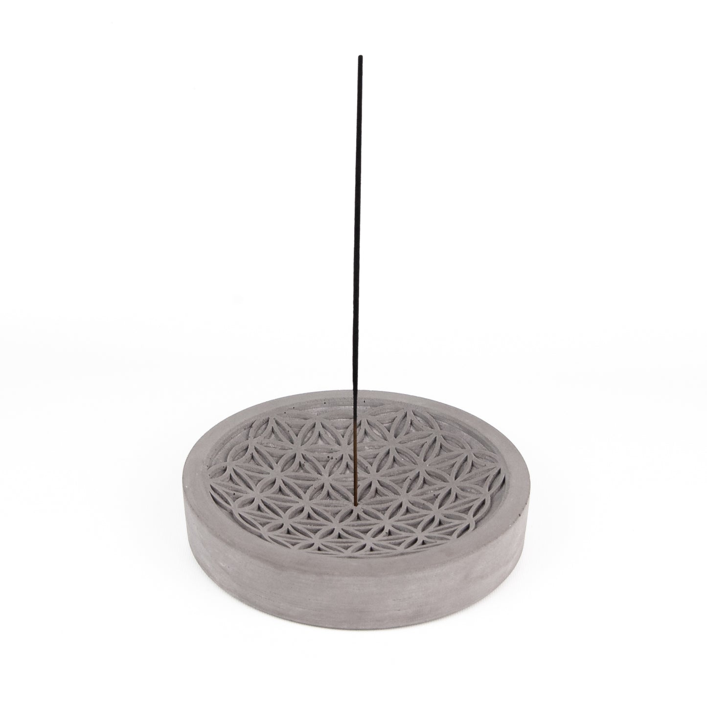 MANDALA 3 Taupe grey incense holder