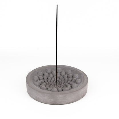 MANDALA 2 Taupe grey incense holder