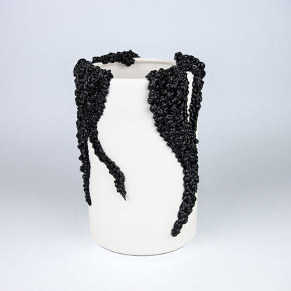 Cylindrical Vase 2 white and black