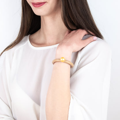 BILICO bracelet - beige / gold pearl
