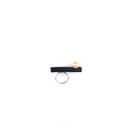 Anello BILICO - nero / perla oro