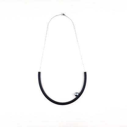 BILICO round necklace - black / red pearl