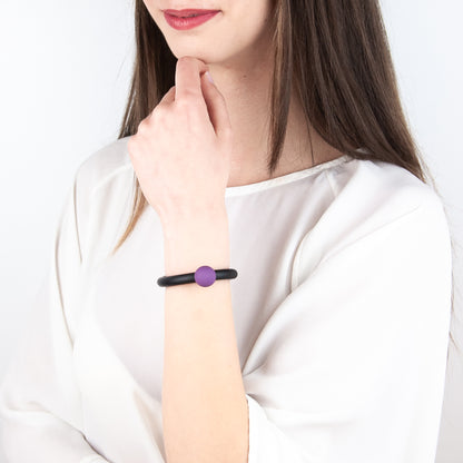 BILICO bracelet - black / violet pearl