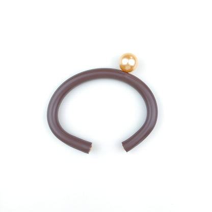 BILICO bracelet - brown / gold pearl