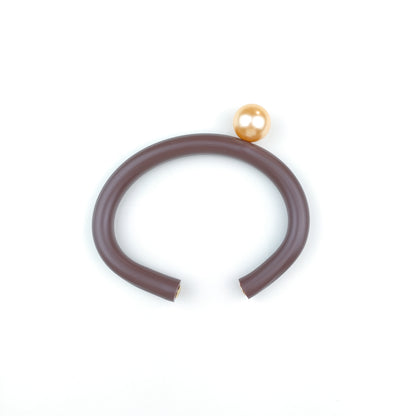 BILICO bracelet - brown / white pearl