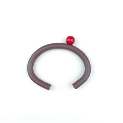 BILICO bracelet - brown / red pearl