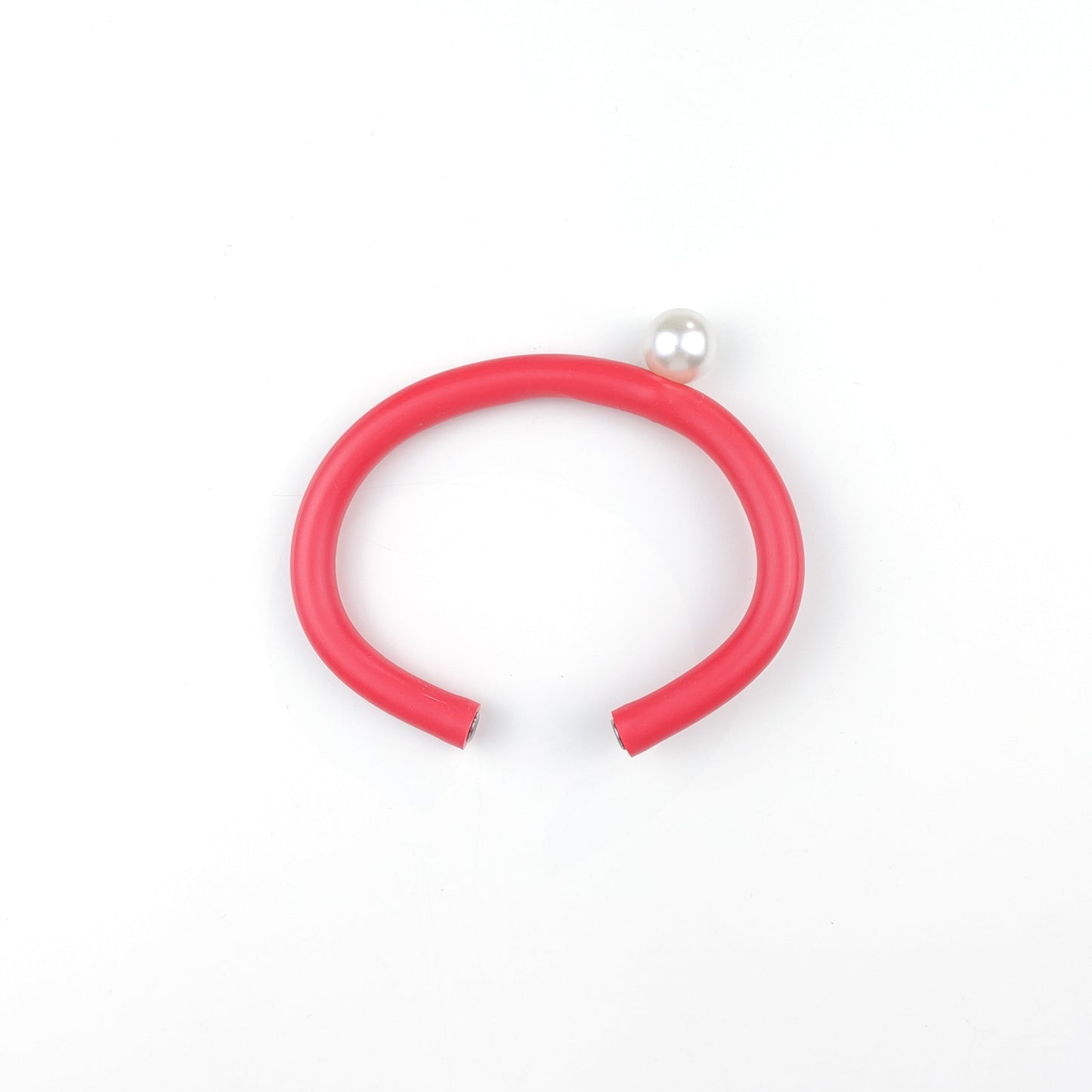 BILICO bracelet - orange red / white pearl